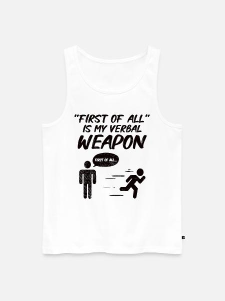 Debattierrede Debattierer Rederedner Geschenkidee - Männer Premium Bio Tank Top - Weiß
