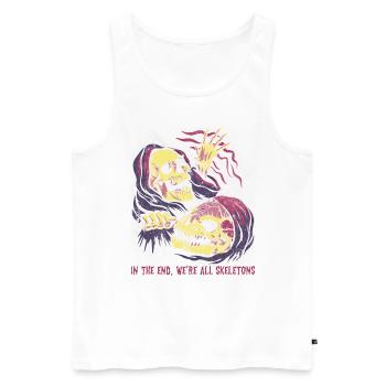 Drôle Grim Reaper Lover Halloween Horreur - Débardeur bio Premium Homme - blanc - Devant - Michal (187cm)