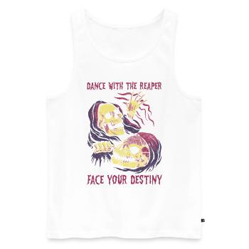 Lustiger Sensenmann-liebhaber Halloween Horror - Männer Premium Bio Tank Top - Weiß - Vorne - Michal (187cm)