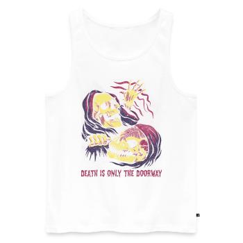 Drôle Grim Reaper Lover Halloween Horreur - Débardeur bio Premium Homme - blanc - Devant - Michal (187cm)