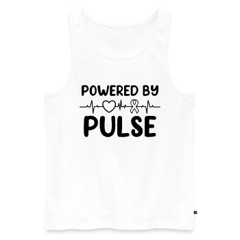 Healthy Heartbeat February Heart Awareness - Men's Premium Organic Tank Top - white - Front - Michal (187cm)