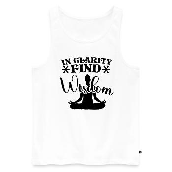Yoga Mindfulness Practic Meditation Manifestation - Männer Premium Bio Tank Top - Weiß - Vorne - AI Model Male 178 light (178cm)
