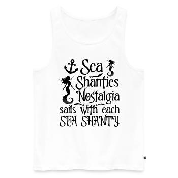 Sailors Sea Shanty Singing Ship Adventures - Men's Premium Organic Tank Top - white - Front - AI Model Male 178 light (178cm)