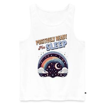 Positivity Rainbows Mindfulness Self-improvement - Männer Premium Bio Tank Top - Weiß - Vorne - AI Model Male 178 light (178cm)