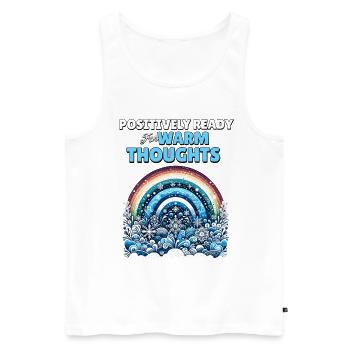Positivity Rainbows Mindfulness Self-improvement - Männer Premium Bio Tank Top - Weiß - Vorne - AI Model Male 178 light (178cm)