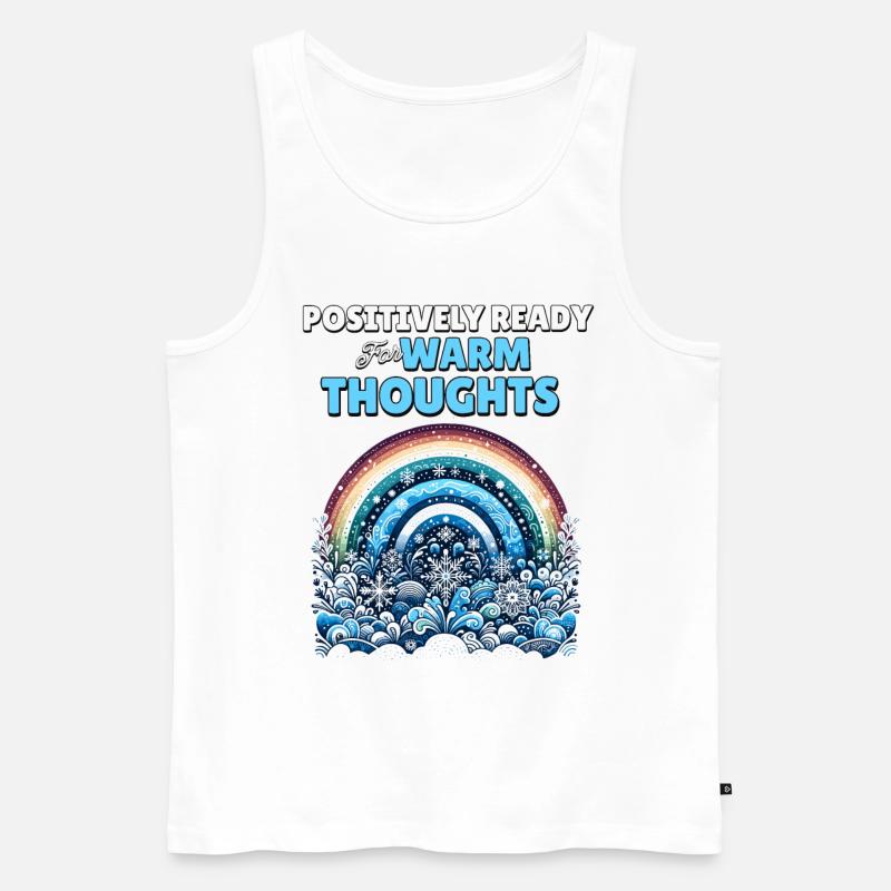 Positivity Rainbows Mindfulness Self-improvement - Männer Premium Bio Tank Top - Weiß