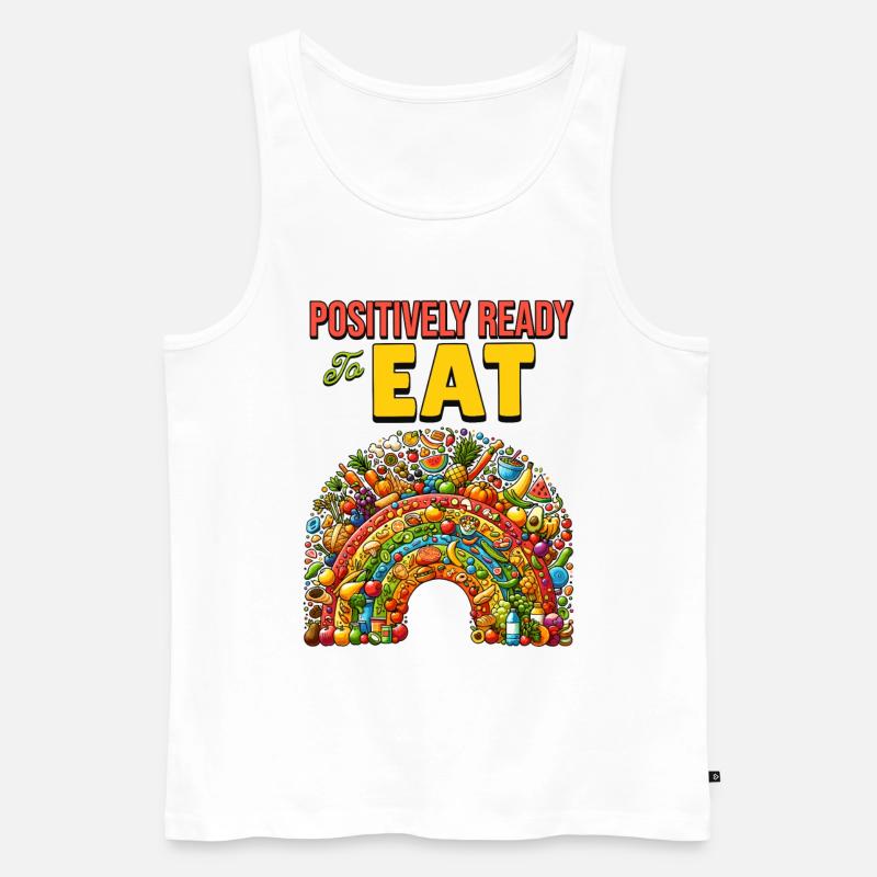 Positivity Rainbows Mindfulness Self-improvement - Männer Premium Bio Tank Top - Weiß