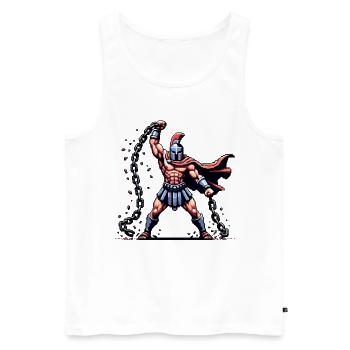 Julius Caesar Roman History Roman Empire - Men's Premium Organic Tank Top - white - Front - AI Model Male 178 light (178cm)