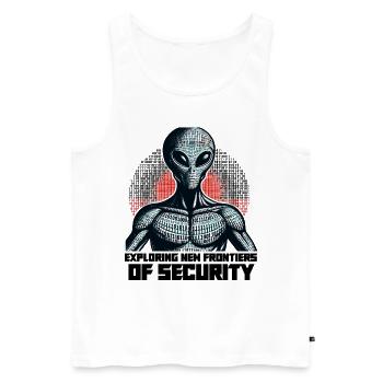 Analyste en piratage éthique Cybersécurité éthique - Débardeur bio Premium Homme - blanc - Devant - Michal (187cm)