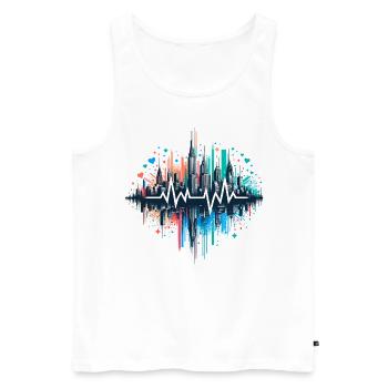 Poetry Slam Writer Poet Literature Slam Poetry Day - Men's Premium Organic Tank Top - white - Front - AI Model Male 178 light (178cm)