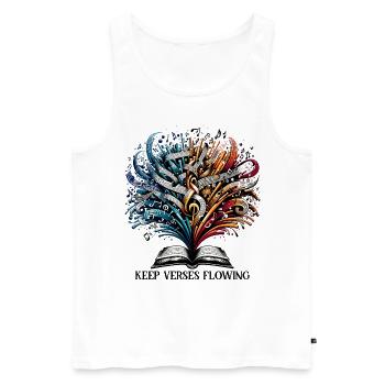Poetry Slam Writer Poet Literature Slam Poetry Day - Männer Premium Bio Tank Top - Weiß - Vorne - AI Model Male 178 light (178cm)