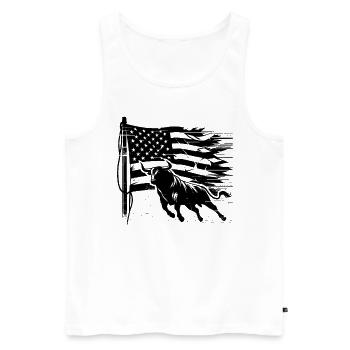 Rodeo Bull Riding Livestock Show Farmer Cattle - Männer Premium Bio Tank Top - Weiß - Vorne - Michal (187cm)