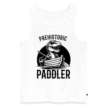 Boating Dad Boat Captain Pontoon Sailor Cruising - Männer Premium Bio Tank Top - Weiß - Vorne - Michal (187cm)