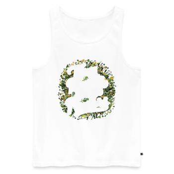 Vegane Landwirtschaft, Anbau Von Sprossen Und - Männer Premium Bio Tank Top - Weiß - Vorne - AI Model Male 178 light (178cm)