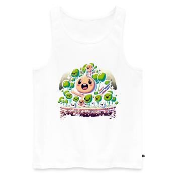 Vegane Landwirtschaft, Anbau Von Sprossen Und - Männer Premium Bio Tank Top - Weiß - Vorne - AI Model Male 178 light (178cm)