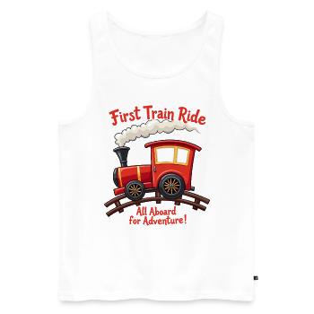 First Train Ride Railway Adventure Scenic Travel - Männer Premium Bio Tank Top - Weiß - Vorne - Michal (187cm)