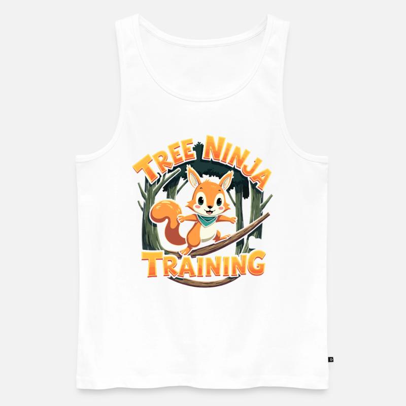 Eichhörnchenbeobachtung Enthusiast Wildlife - Männer Premium Bio Tank Top - Weiß