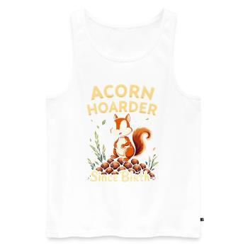 Squirrel Watching Enthusiast Wildlife - Men's Premium Organic Tank Top - white - Front - Michal (187cm)