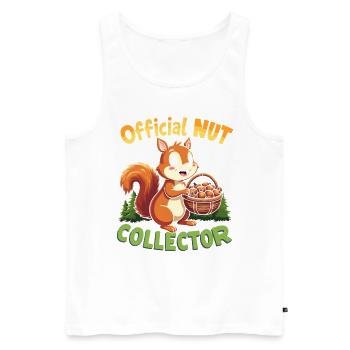 Squirrel Watching Enthusiast Wildlife - Men's Premium Organic Tank Top - white - Front - Michal (187cm)