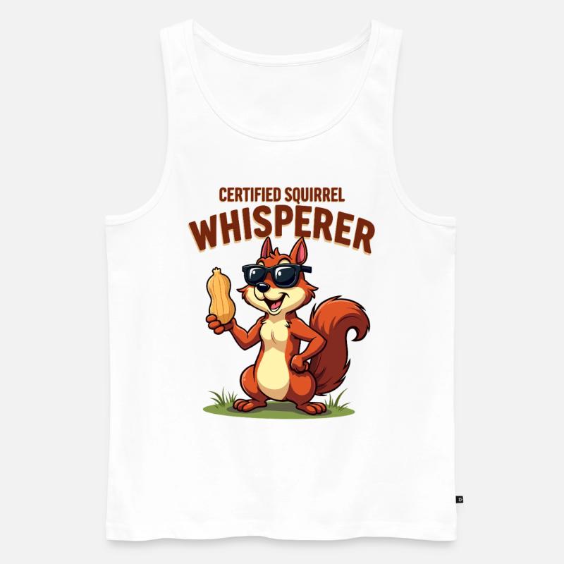 Eichhörnchenbeobachtung Enthusiast Wildlife - Männer Premium Bio Tank Top - Weiß
