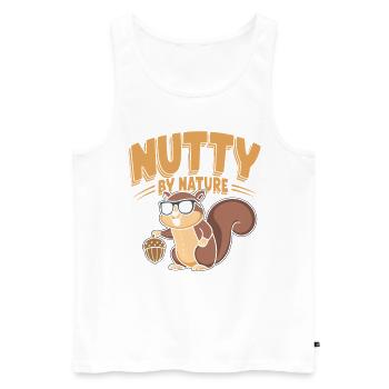 Squirrel Watching Enthusiast Wildlife - Men's Premium Organic Tank Top - white - Front - Michal (187cm)