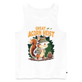Squirrel Watching Enthusiast Wildlife - Men's Premium Organic Tank Top - white - Front - Michal (187cm)