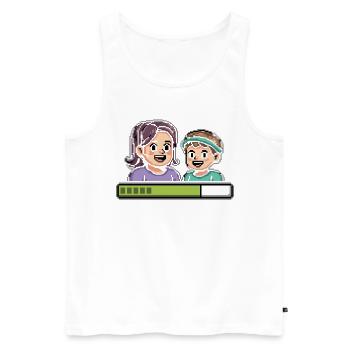 Gamer Mom plays with the kids games for - Men's Premium Organic Tank Top - white - Front - AI Model Male 178 light (178cm)