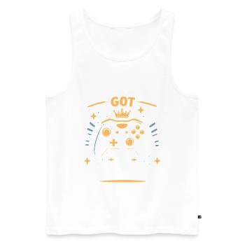 Gamer Mom plays with the kids games for - Men's Premium Organic Tank Top - white - Front - AI Model Male 178 light (178cm)
