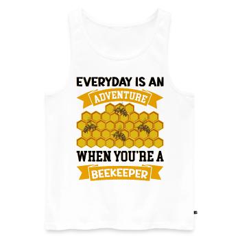 Beekeeping Beekeeping Course Beekeepers' Association Honey Bee Beekeepers - Men's Premium Organic Tank Top - white - Front - AI Model Male 178 light (178cm)
