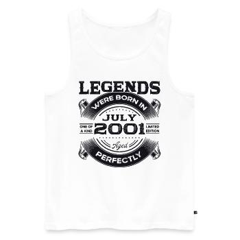 22nd Birthday Man Legendary July Vintage 2001 - Men's Premium Organic Tank Top - white - Front - Michal (187cm)