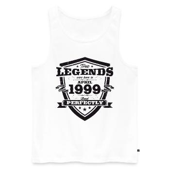 25th Birthday Husband Original April Vintage 1999 - Men's Premium Organic Tank Top - white - Front - AI Model Male 178 light (178cm)