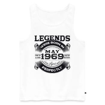 Original 1969 Vintage 1969 55th Birthday 1969 - Men's Premium Organic Tank Top - white - Front - AI Model Male 178 light (178cm)