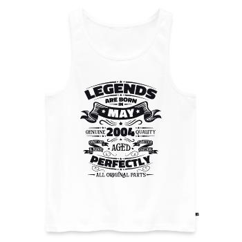 Legende Mai 2004 Jahrgang 2004 Geburtstag 2004 - Männer Premium Bio Tank Top - Weiß - Vorne - Michal (187cm)