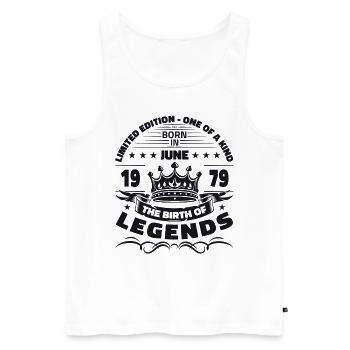 Legend June 1979 Vintage 1979 Birthday 1979 - Men's Premium Organic Tank Top - white - Front - Michal (187cm)