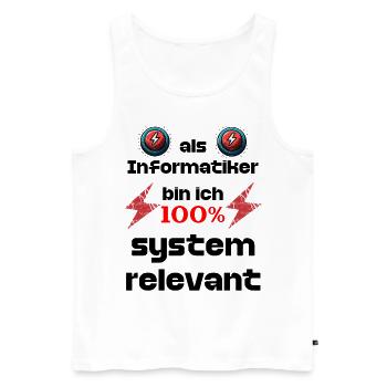 Informatiker Techniker Beruf System Administrator - Männer Premium Bio Tank Top - Weiß - Vorne - Michal (187cm)