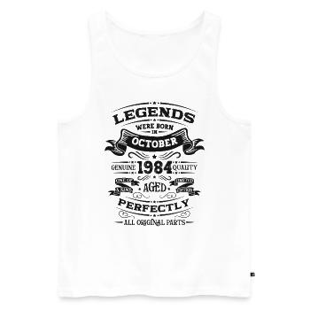 40e anniversaire Légende Octobre 1984 Volume 84 - Débardeur bio Premium Homme - blanc - Devant - Michal (187cm)