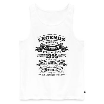 30e anniversaire Légende Octobre 1995 Volume 95 - Débardeur bio Premium Homme - blanc - Devant - Michal (187cm)