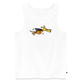 Supergalgo - Männer Premium Bio Tank Top - Weiß - Vorne - Michal (187cm)
