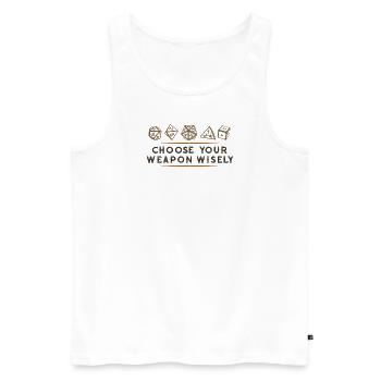 Tabletop Rpg RP W20 Board Game DSA P&P - Men's Premium Organic Tank Top - white - Front - Michal (187cm)