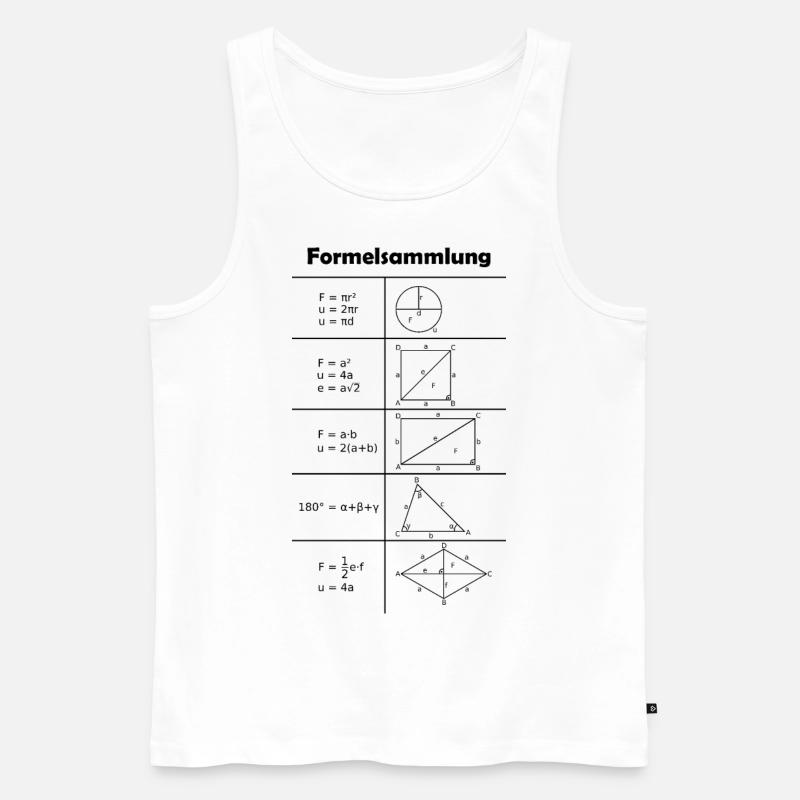 Formelsammlung / Mathe / Mathematik - Männer Premium Bio Tank Top - Weiß