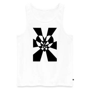 Heart's ray - Men's Premium Organic Tank Top - white - Front - AI Model Male 178 light (178cm)