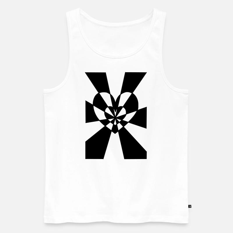 Herzensstrahl - Männer Premium Bio Tank Top - Weiß