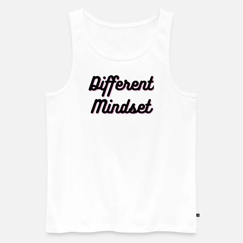Different Mindset - Männer Premium Bio Tank Top - Weiß