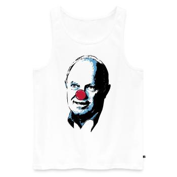 Clown Tshirt - Circus Clown Costume - Men's Premium Organic Tank Top - white - Front - Michal (187cm)