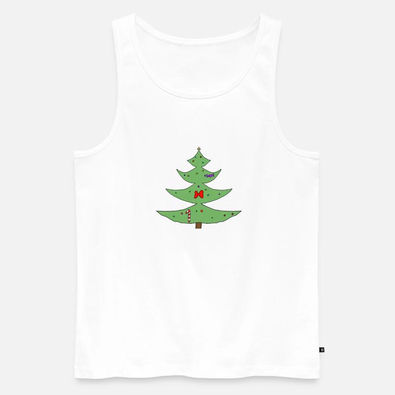 Weinachts baum - Männer Premium Bio Tank Top - Weiß