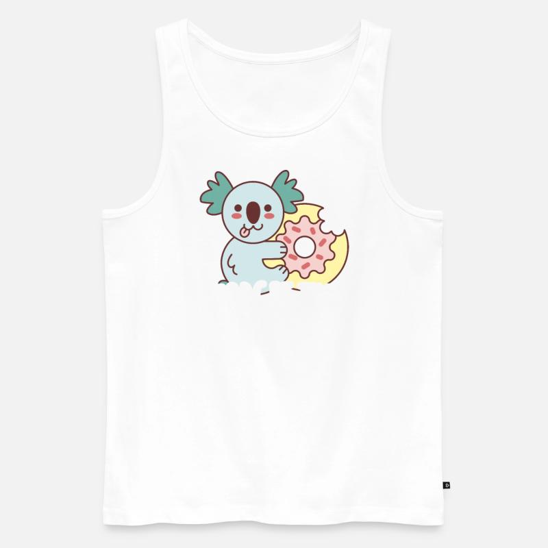Koala Donut Eukalyptus Australien - Männer Premium Bio Tank Top - Weiß