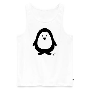 T-shirt contraste Penguin - Débardeur bio Premium Homme - blanc - Devant - AI Model Male 178 light (178cm)