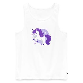 Conte de fées Licorne violette Cheval Star Fantasy Fable - Débardeur bio Premium Homme - blanc - Devant - Michal (187cm)