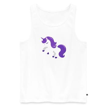 Conte de fées Licorne violette Cheval Star Fantasy Poney - Débardeur bio Premium Homme - blanc - Devant - Michal (187cm)