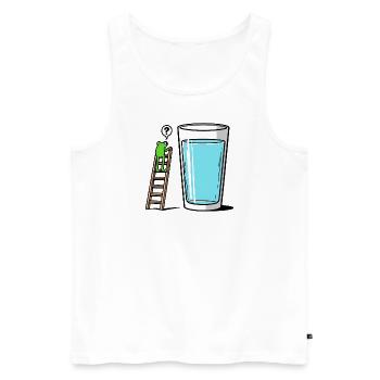 Wetterfrosch Wetter Frosch Glas Wasser Leiter - Männer Premium Bio Tank Top - Weiß - Vorne - Michal (187cm)